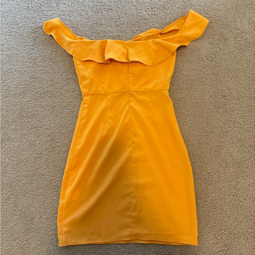 Two Arrows Yellow Ruffle Mini Dress - Picture 2 of 3